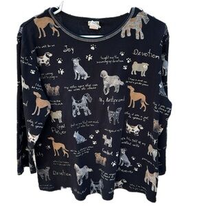 Vintage Dog Lover’s Jess & Jane Animal Print Long Sleeve T-Shirt Size L estimate
